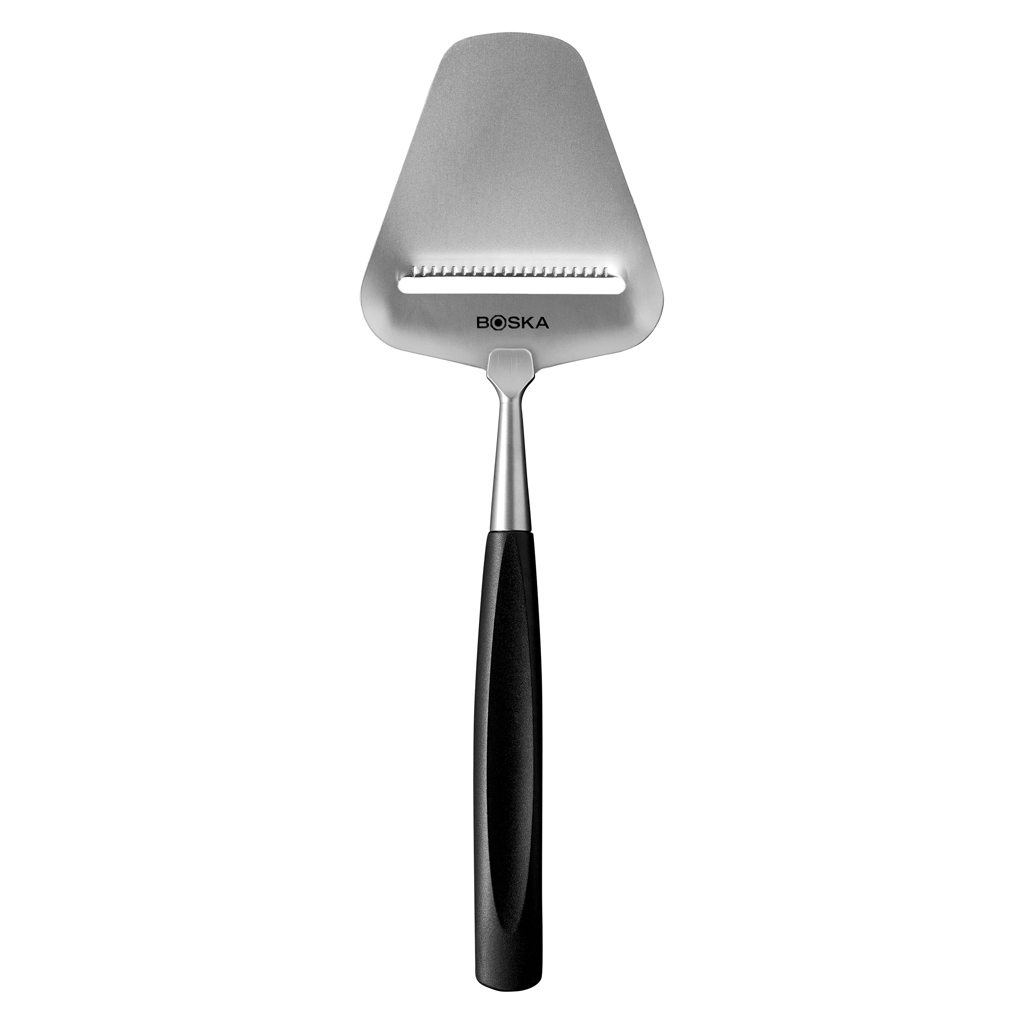 Pizza spatula, Edelstahl, Metallspachtel, schwarzer Griff, Rillenspachtel, Spatel, Kuchenreibe?, Raspel?, Backzubehör, Küchenwerkzeug, Spachtel, Kuchenwerkzeug, Birnenform, Kuchenspachtel, Metallic