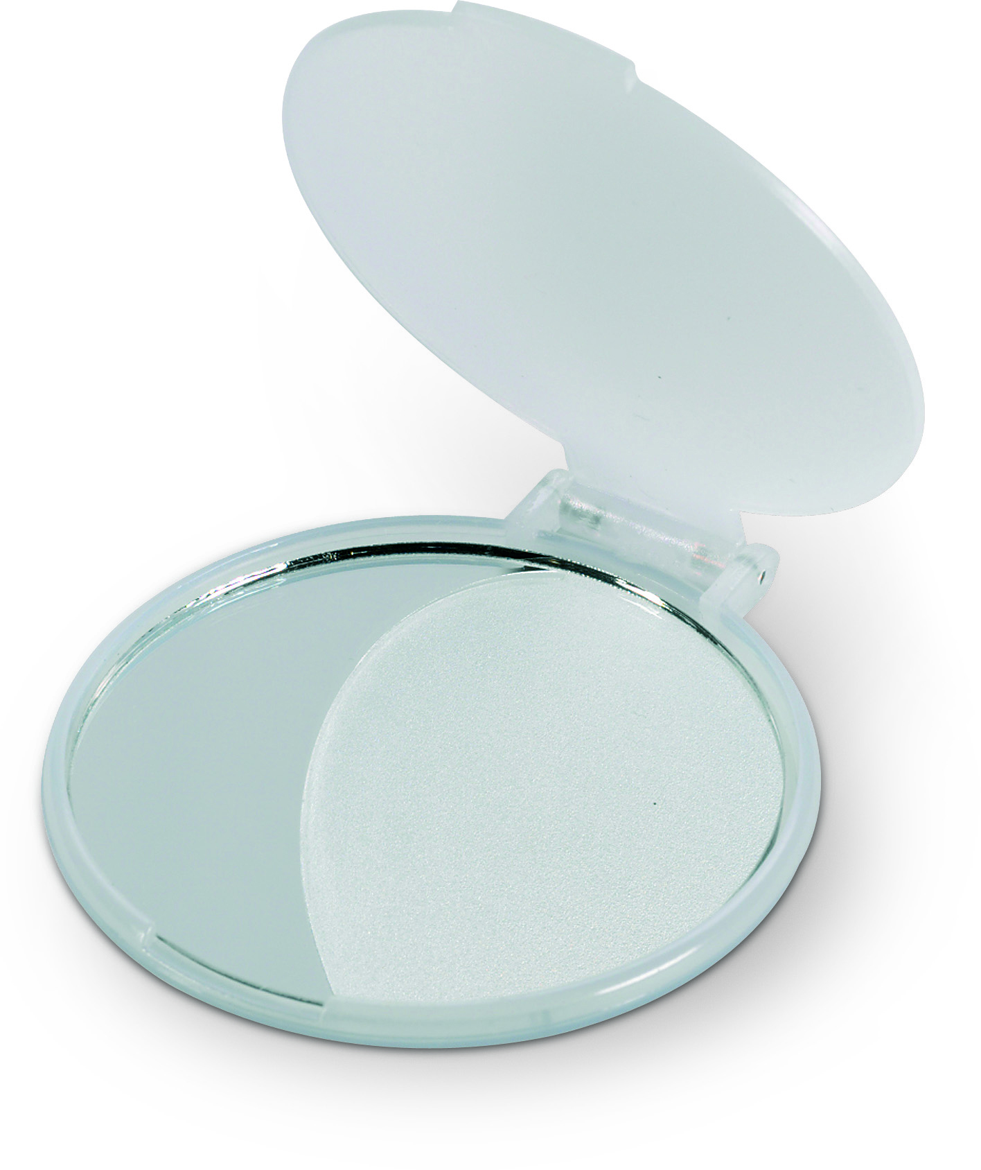 Spiegel, Kompaktspiegel, Rundspiegel, Doppelseitiger Spiegel, Minzgrün, Puderpuder, Spiegelpuder, Kosmetik, Reflexionspiegel, Make-up-Puder, kompakter spiegel, runder kompakt, zettel spiegel, minzgrüne farbe, faltbare hülle