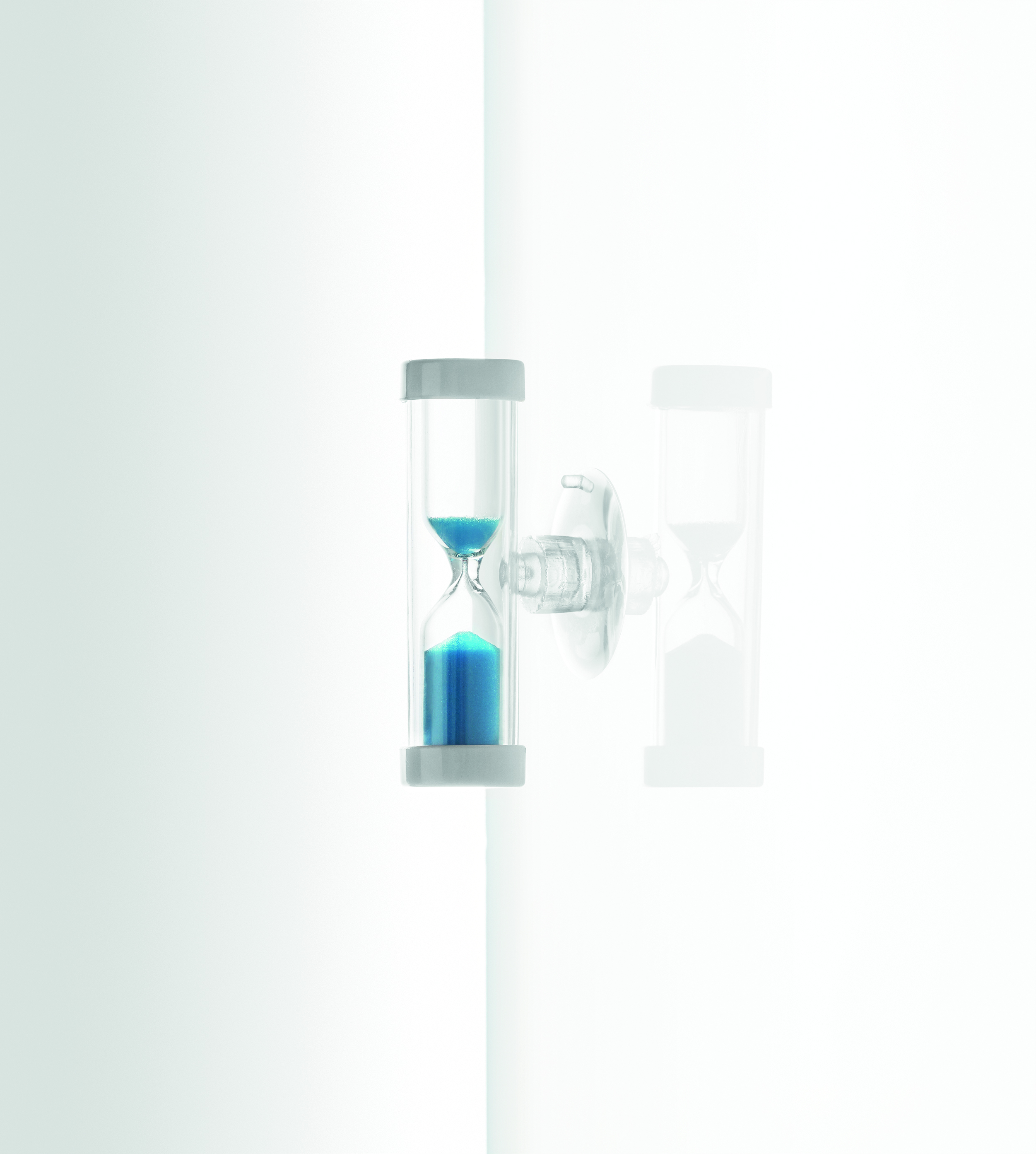 Sanduhr, Stundenglas, Glas, Blau, Wandmontage