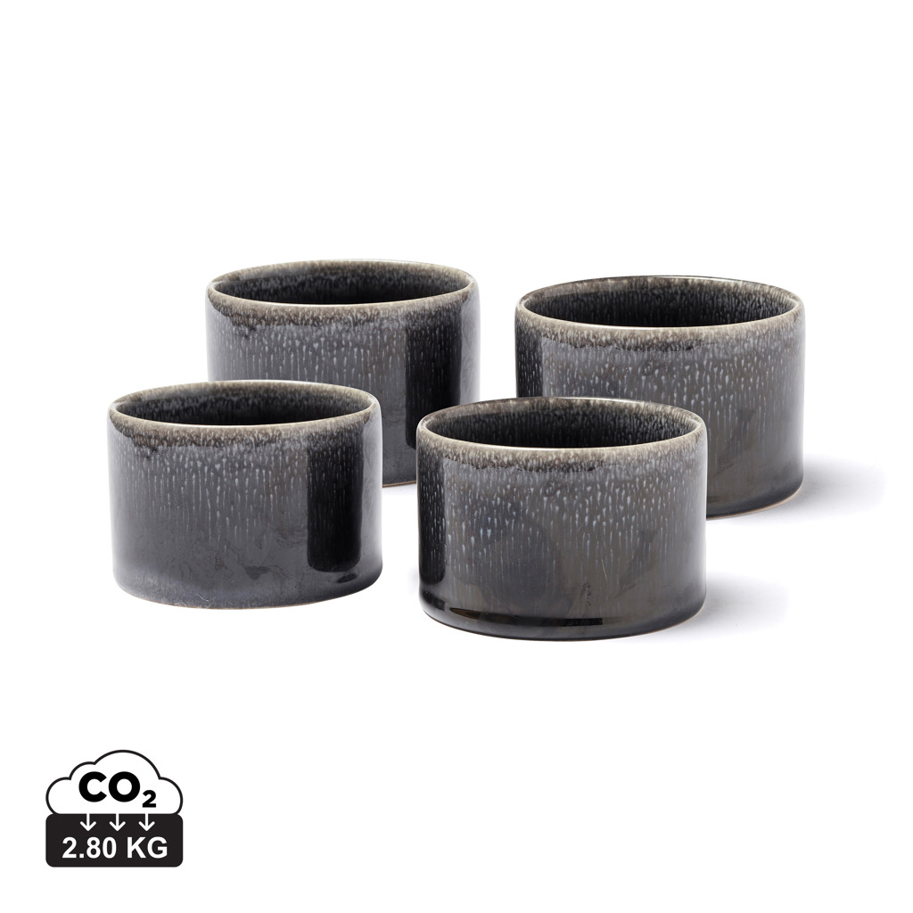 Pokal, Töpferei, Zubehör, Schüssel, Tassenuntersetzer, Granitart Keramik, dunkelgrau, 4er-Set, Töpfe, Tassen, Keramik, Set, Dunkelgrau, Tassen, Becher, Keramik, Dunkelgrau, Set/4er-Set, Teller, Schalen, Porzellan, Keramik, Dunkelgrau