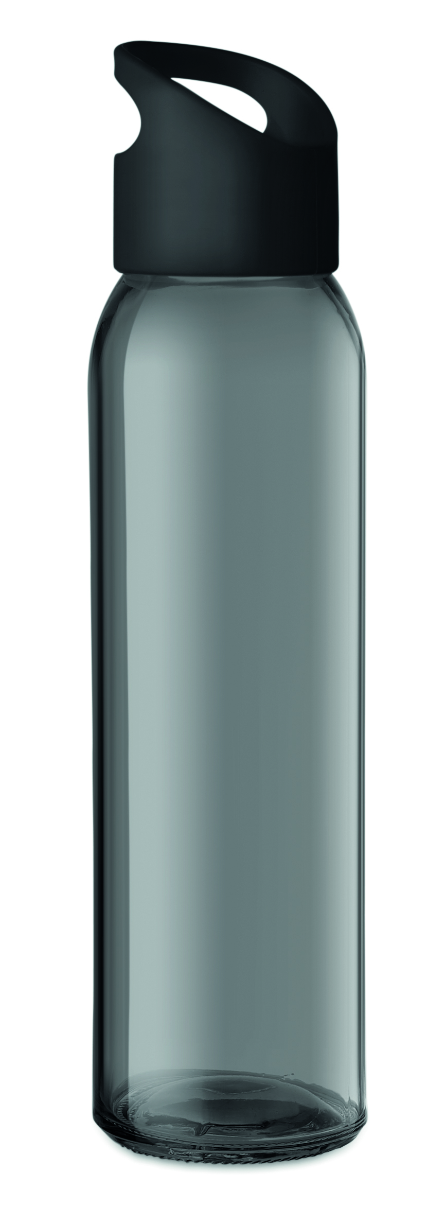 Trinkflasche, Wasserflasche, Sportflasche, Glasflasche, Schwarzgriff, Trinkflasche, Wasserflasche, Schwarz, Geräuschloser Deckel?, Druckverschluss?