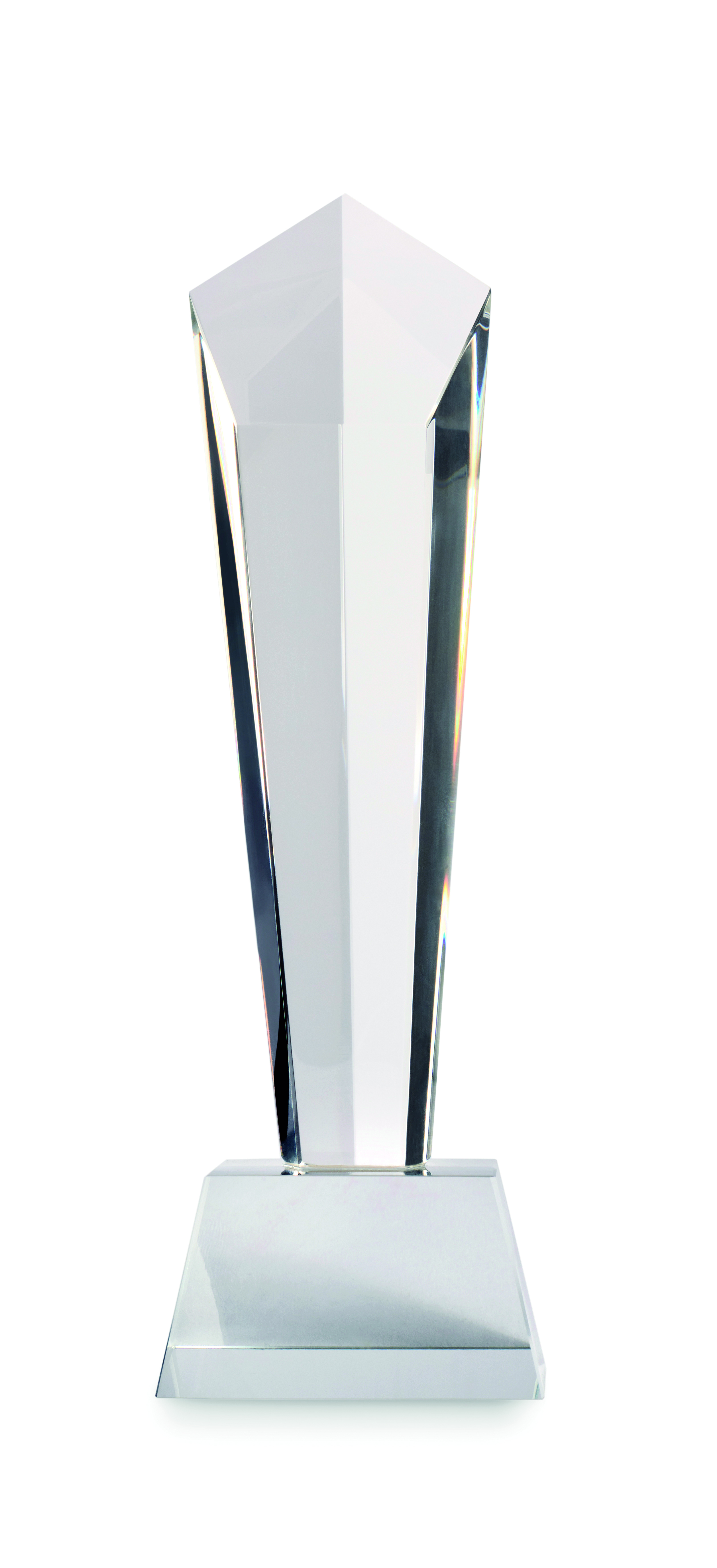 Kristall, Trophäe, Auszeichnung, Prisma, Auszeichnungs-Trophäe, Kristall, Trophäe, Gleichmäßige Form, Spitzenkegel, Standfuß, Trophäe, Prestige, Spitz, Kristall, Siegertrophäe