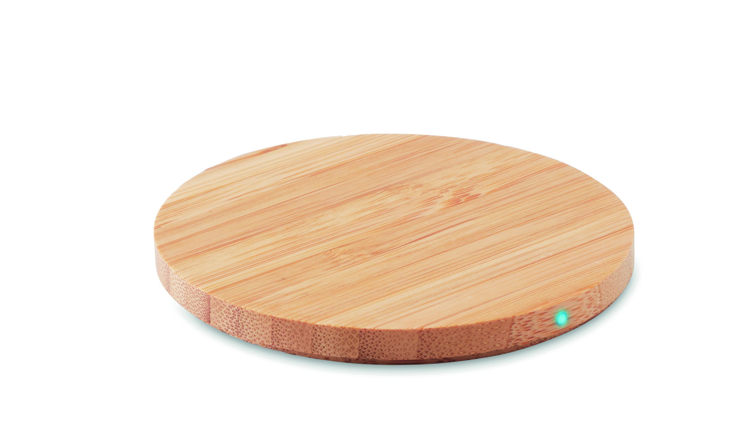 runde, holz, brett, drahtlos, led-licht