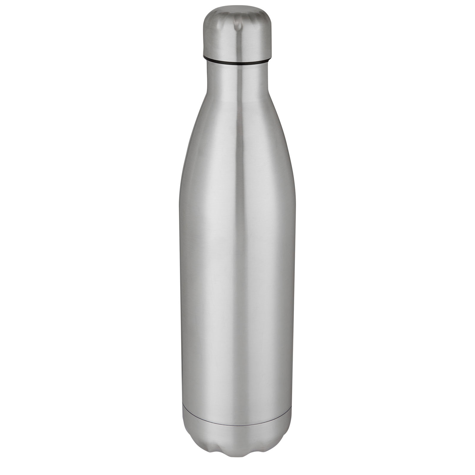 Trinkflasche, Stahl, Vakuumisolierung, Aluminiumlook, Einwegfrei