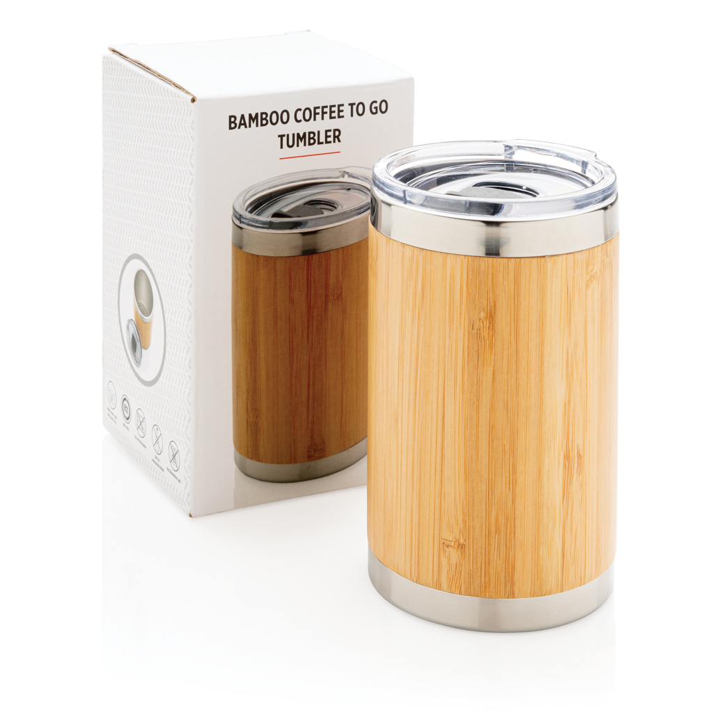 Zinn, Kann, Bambus, Trinkbecher, Kaffee, Holz, Edelstahl, Bambus, Kaffeetasse, Holz, Isoliert, Reisebecher, Tumbler, Bamboo, Kaffeetasse, Edelstahlrand, Holzoptik