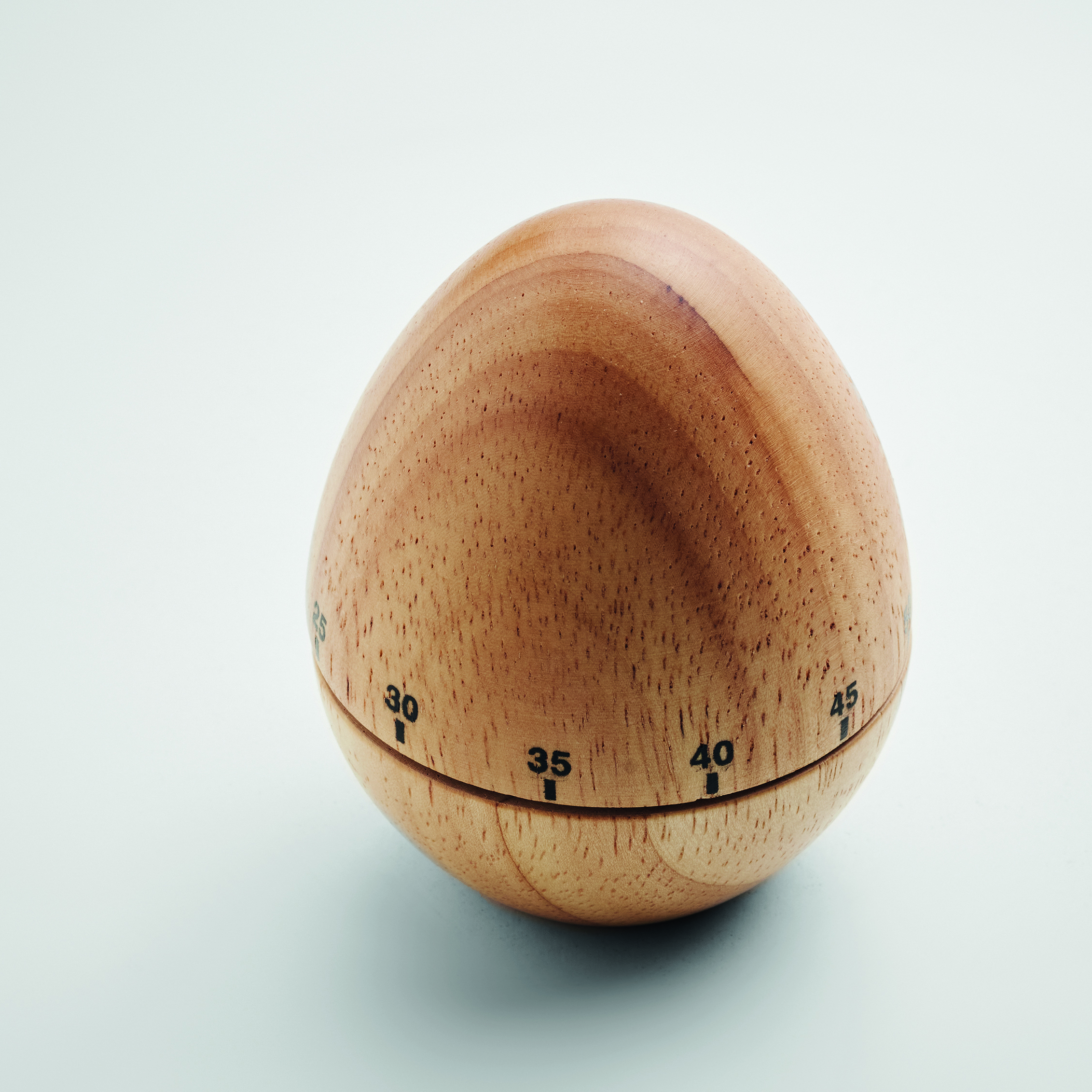 holz, küchenutensil, timer, eiförmig, naturholz